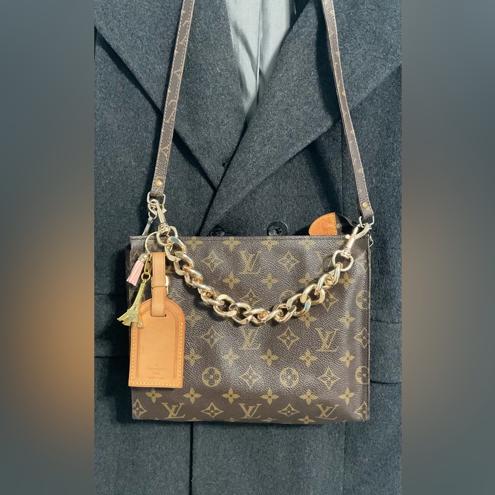 ✅AUTHENTIC LV BAG 2WAYS GREAT USED POUCH 26 LOUIS VUITTON